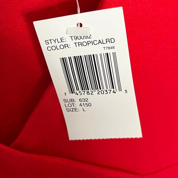 Vintage 90s Y2K Energie Babydoll Tank Top Womens Large Red Cotton Deadstock - Picture 6 of 8